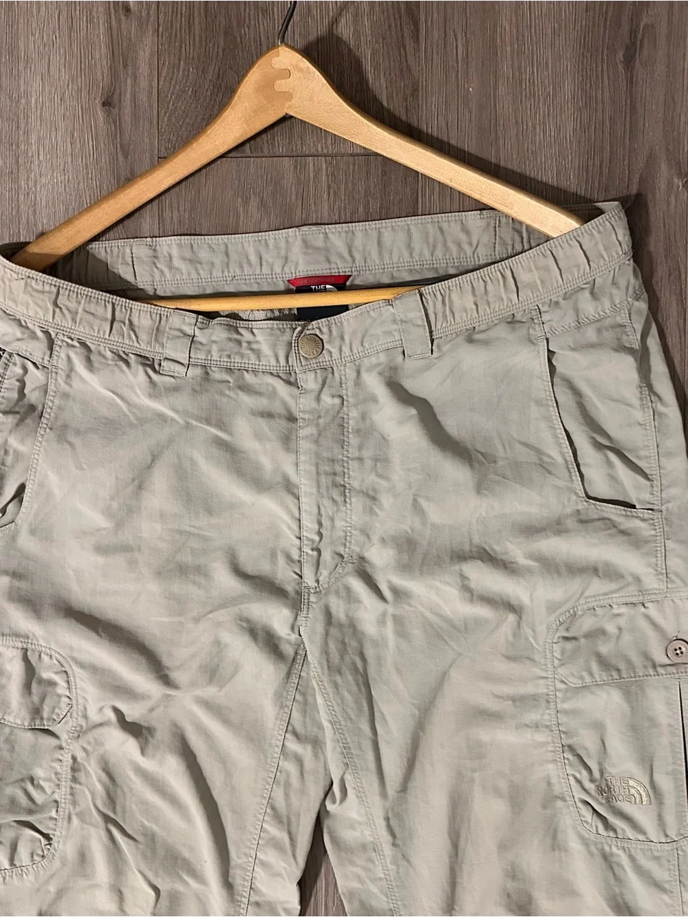 The North Face Men's Cargo Pants in Light Khaki Pockets Outdoor Durable